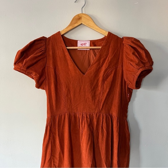 Banjanan Corduroy Franklin Dress in Honey Corduroy Size M - Picture 4 of 9